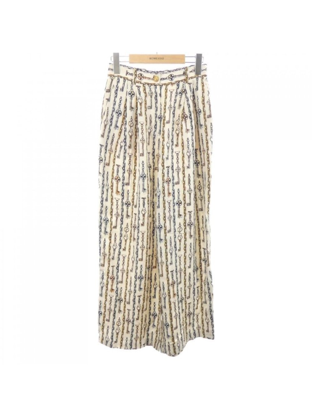 Louis Vuitton Chain Printed Wide Leg Pants